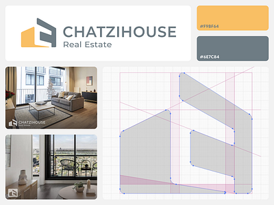 Chatzihouse Real Estate Logo art branding design graphic design house identity illustration logo real estate vector