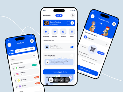 Parental Control Mobile app children app colorful control kids mobile app design mobile application parental parental app parents ui ux design