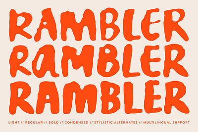 TC Rambler - Big & Bold Brush Font bold brush font branding font brush font creative projects food packaging font fun display font hand painted font handcrafted style handmade font handwritten typefac imperfect aesthetic modern brush font organic font quirky font