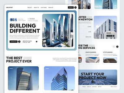 Real Estate Landing Page agent apartment architecture building clean ui home home page landing page modern property website real estate landig page real property realtor realty residence ui uiux visual web web design