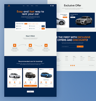 EasyRide design rentacar ui webdesign