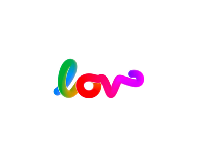 Love in Motion 3d colorfultypography creativedesign lovemotion positivevibes spreadlove