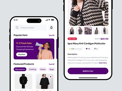 Fashion Store Mobile App UI Kit app cloth clothing clothing app ecommerce fashion fashion store jacket market marketplace minimalist mobile model style online shop online store shop shopping app store ui ux