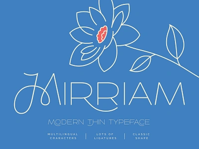 Mirriam — Modern Thin Typeface artistic