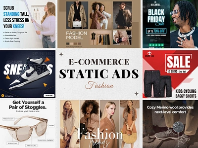 E-Commerce Fashion Static Ads branding design fashion graphic design