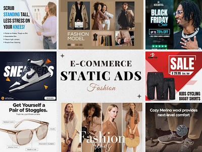 E-Commerce Fashion Static Ads branding design fashion graphic design