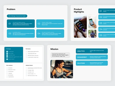 Presentation Design for Health Tech Product google slides graphic design investor deck investor pitch keynote pitch pitch deck pitch deck designer pitch deck template powerpoint pptx presentation design slide deck