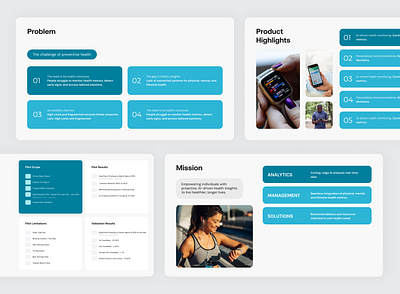 Presentation Design for Health Tech Product google slides graphic design investor deck investor pitch keynote pitch pitch deck pitch deck designer pitch deck template powerpoint pptx presentation design slide deck
