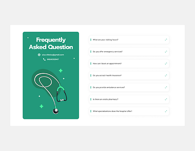 Clean & User-Friendly FAQ Design for Medical Hospitals accessible hospital faq page clean ui for hospitals faq for medical services healthcare website optimization hospital website design intuitive healthcare design medical hospital faq design mobile friendly faq design modern hospital uxui patient centric faq design quick info medical faq responsive faq design ui user friendly healthcare faq