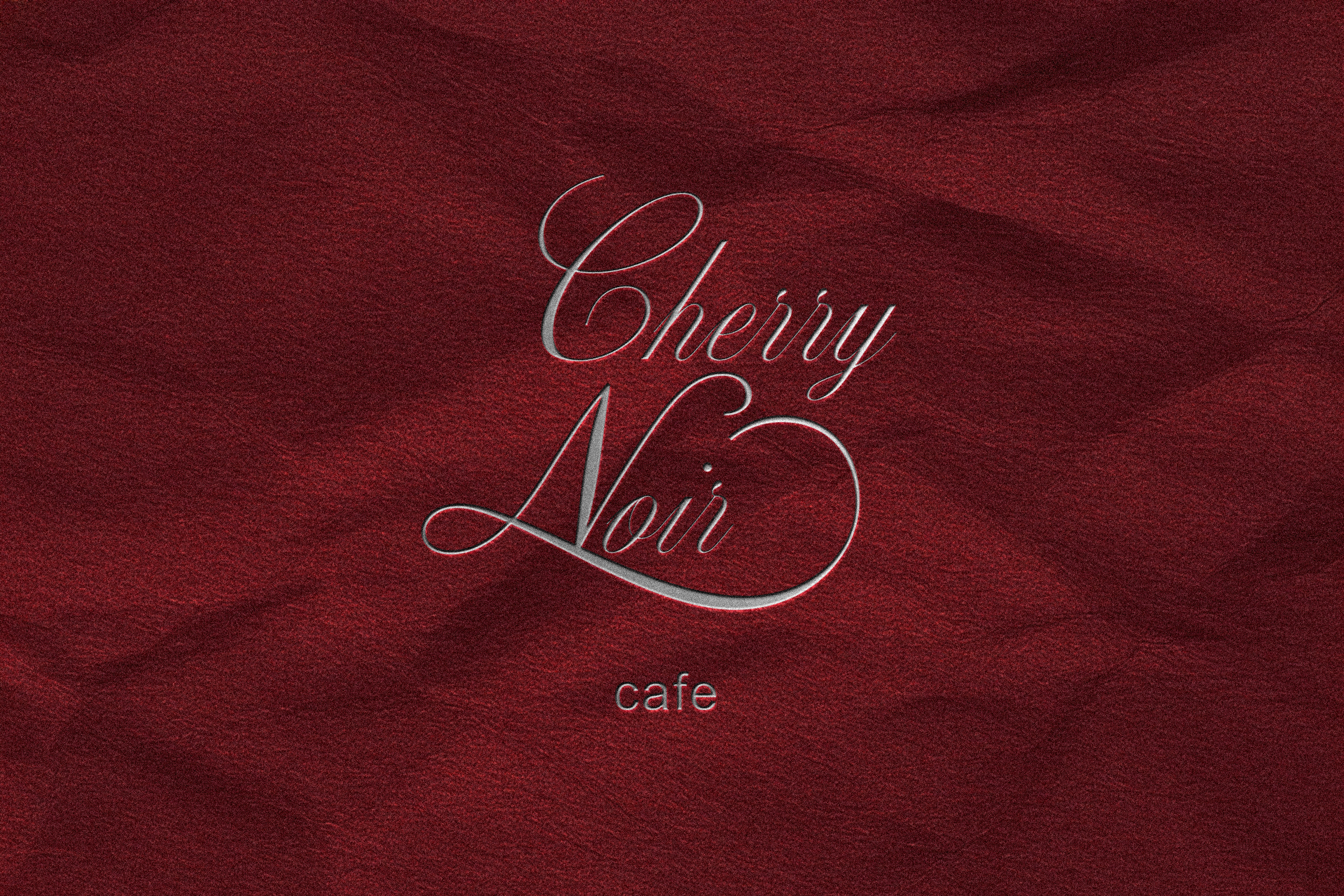 Logo: Cherry Noir cafe branding design gra graphic design illustration logo motion graphics typography vector