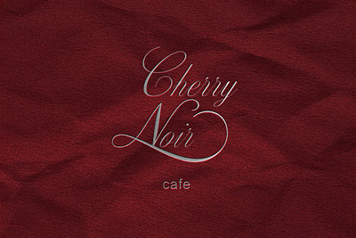 Logo: Cherry Noir cafe branding design gra graphic design illustration logo motion graphics typography vector