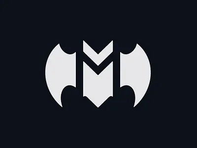 Bat Letter M Logo branding company brand logo company branding design logo modern vector