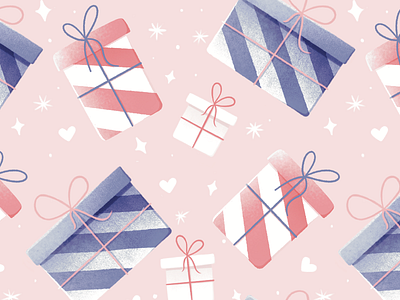 Gift Pattern christmas drawing gift illustration pattern present procreate