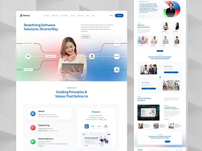 Software Agency Website Design clean design gradient hero interface landingpage minimal typography ui ui design ux uxdesign web webdesign