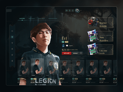 GauG: Fantasy eSports NFT player card page branding collectible collectible cards design esport esports fantasy sport game gaming graphic design illustration japan nft nft card nft marketplace nft pack player card ui valorant web3