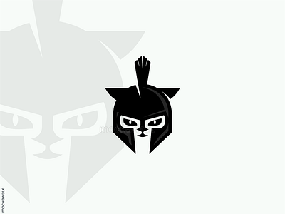 Spartan Cat Logo animal cat design head logo logodesign logomark pet spartan warrior