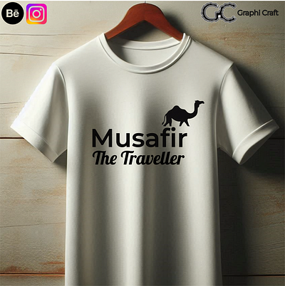 Musafir T-shirt Design advertising brand brand identity branding creative design digital digital art graphic design graphicdesigner illustration logo marketing portfolio social media social media post travel tshirt design typography ui