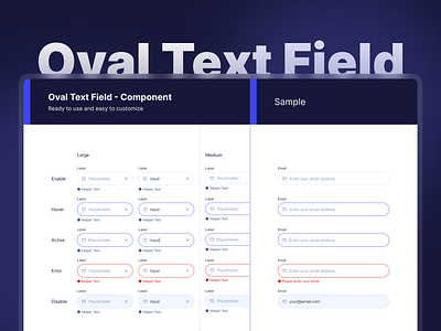 Oval Text Field (Arlosite Design System) design system oval text field text field ui design ui kit