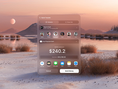 ✦ Quick Transfer Modal - SMB Ui Kit apple card financial moada quicktransfer quicktransfermodal transfer ui ux visionpro