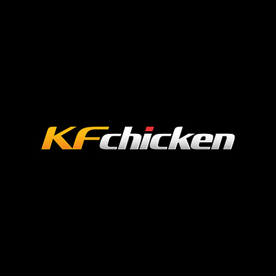 KF chicken food branding graphic design logo type