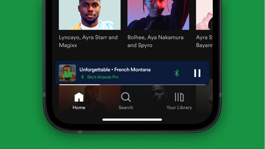 Spotify Animated Sound Effect animation app interaction micro interaction music spotify ui ux visual design