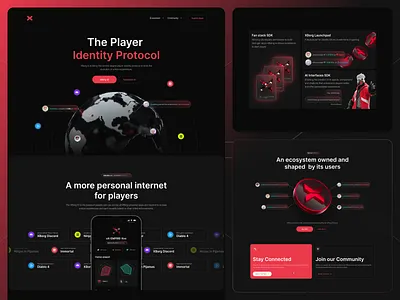 XBorg: Player Identity Protocol design app branding coin dark mode design ecosystem game gamers gaming global graphic design homepage interface landing page logo player token ui web3