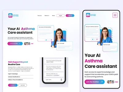 Landing Page Design ai branding design graphic design hospital landing page medical re design ui user inerface ux