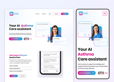 Landing Page Design ai branding design graphic design hospital landing page medical re design ui user inerface ux