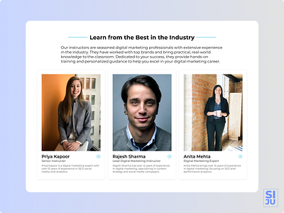 Instructor Cards UI Design card cards instructor card ui website