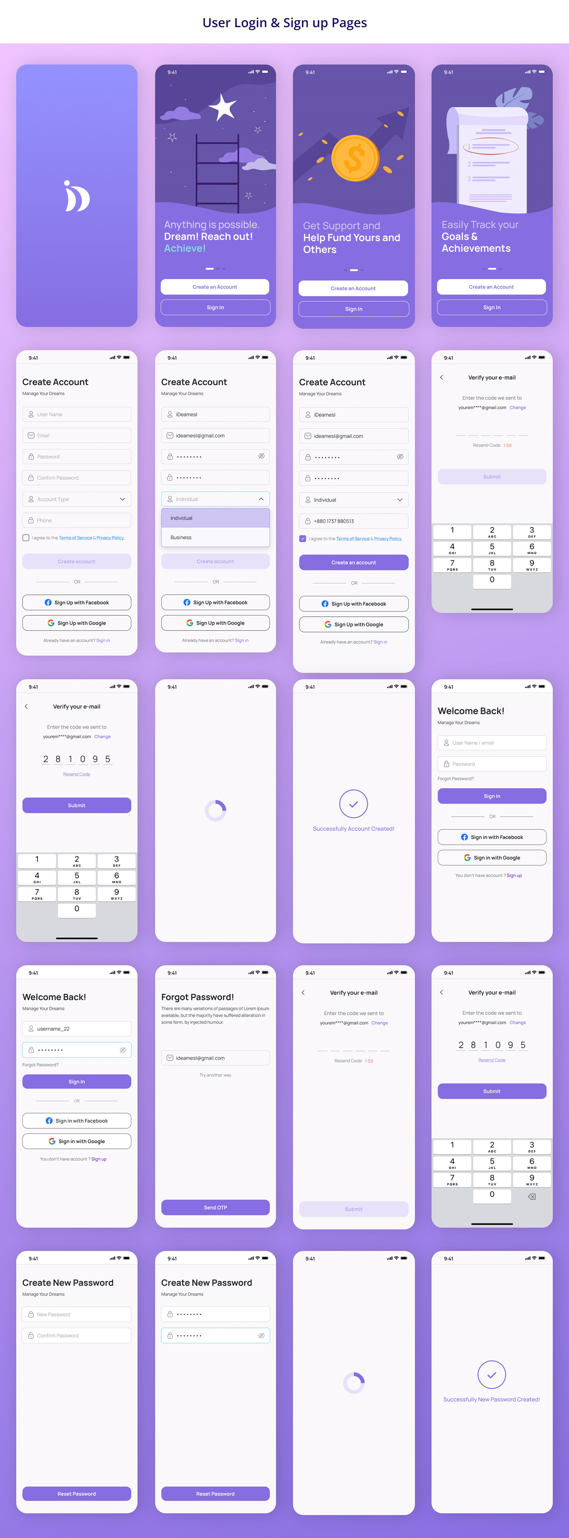 Example of Modern App UI UX Design Mobile App Design