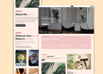 Aura Aesthetics - Beauty Salon Design Concept design ui ux website design