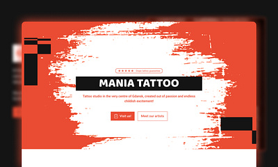 Mania Tattoo - Website Design for a tattoo studio graphic design hero hero section landing page studio tattoo tattooing ui ui design ux web webdesign website website design