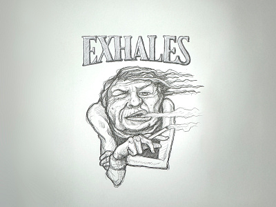 Exhales branding design drawing exhale illustration logo sketch smoking