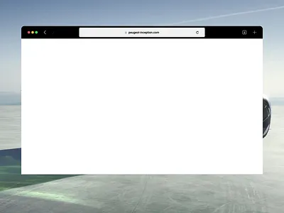 Peugeot Inception animation branding clean concept figma framer futuristic graphic design hero section landing page modern motion parallax peugeot ui ux web design