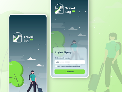 Travel Logging branding graphic design travelapp ui