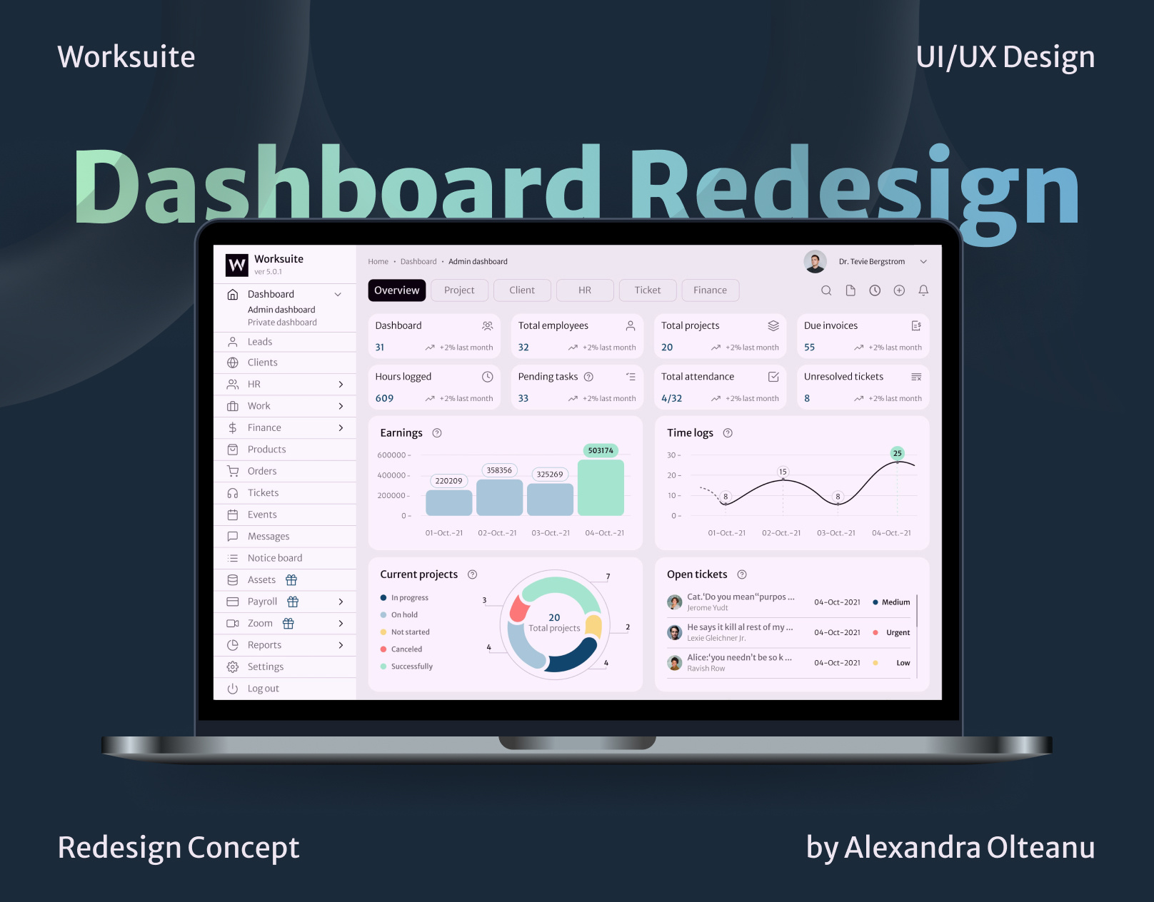 WorkSuite Dashboard|Redesign|UI/UX Design Concept dashboard redesign uiux