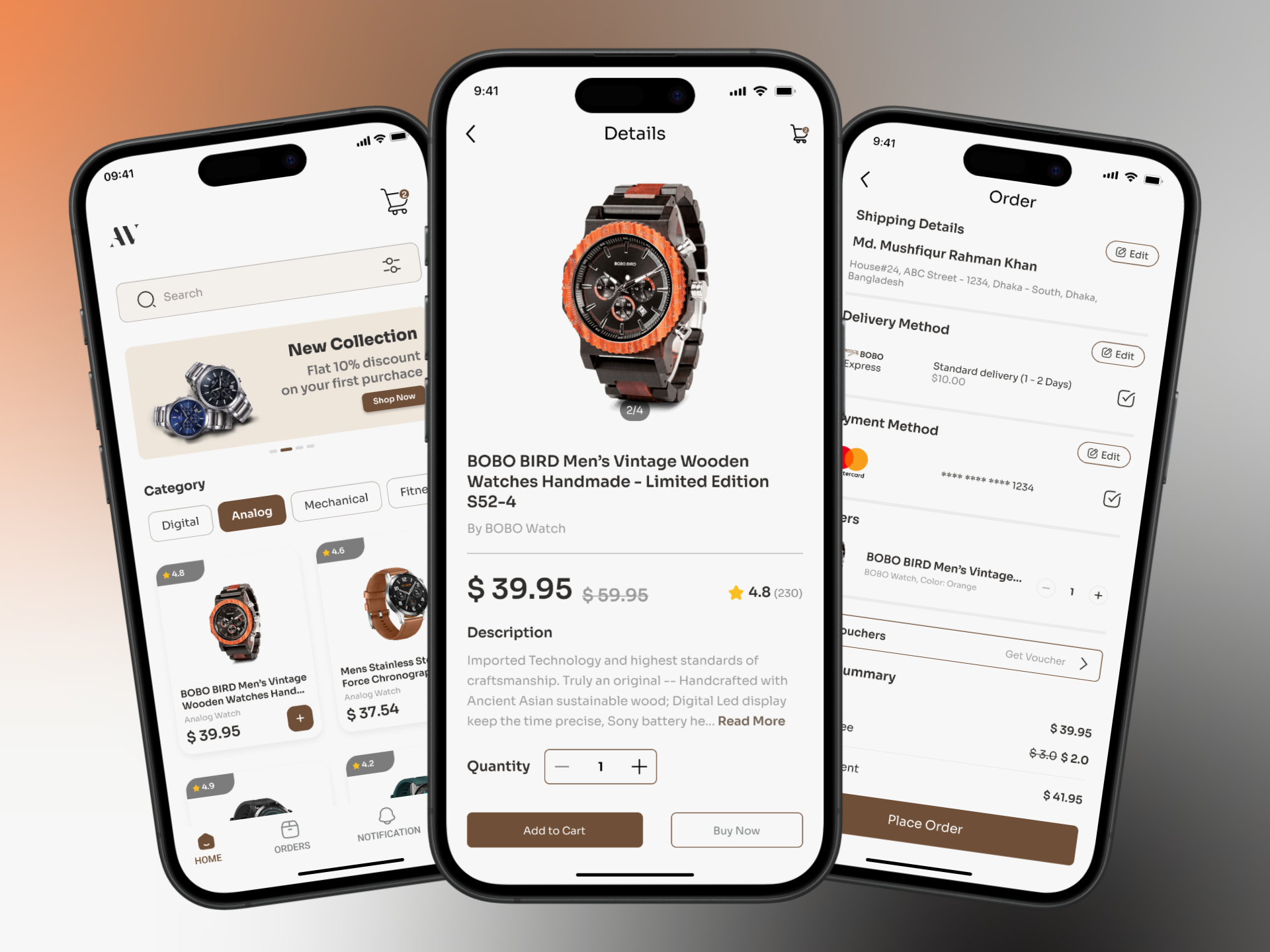 Example of Modern Mobile App UI/UX Design 