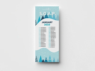 January/Winter Bible Reading Bookmark Design adobe illustrator bookmark design branding design graphic design mockup print design typography vector