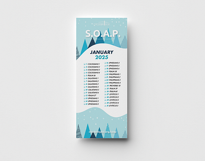 January/Winter Bible Reading Bookmark Design adobe illustrator bookmark design branding design graphic design mockup print design typography vector