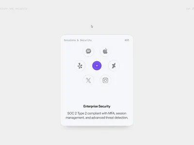 Sessions and security modal for EntityOS design minimal ui uiux uiux design