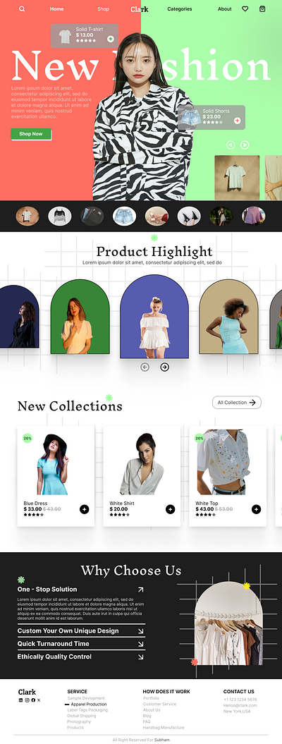 E-Commerce Fashion website fashion graphic design store ui web design website