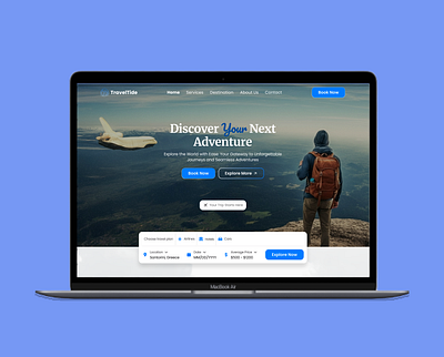 Hero section for a Travel Agency Landing Page ui webdesign travel