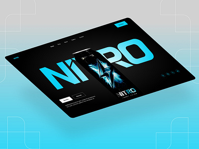 Energy ⚡ Drink Nitro Ui Design drinkwebsite energydrinkui figmadesign herosection inspiration nitrodrink productdesign rejoanrejuuix uxuidesign