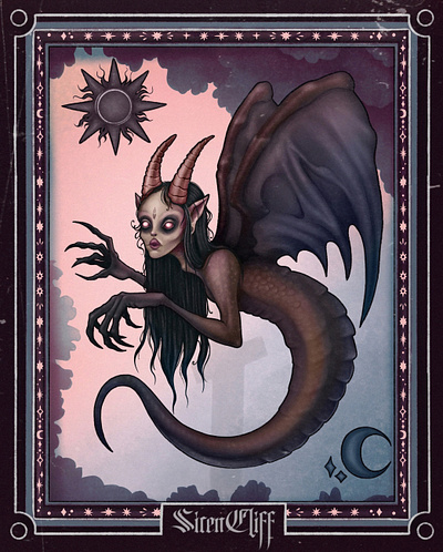 Medieval dark art. Tarot illustration creature creepy dark art horror medieval art tarot