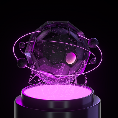 Orbitron 3d 3dmodelling blender c4d cinema4d design glow graphic design illustration logo mascot material octane