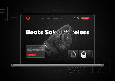 Headphones product landing page design 🌟🎨 branding graphic design logo ui