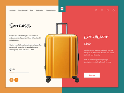 Luggage Brand: Homepage homepage luggage shop suitcase ui