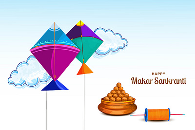 makar sankranti festival holiday card background