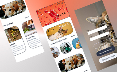 Pet shop design graphic design typography ui ux web