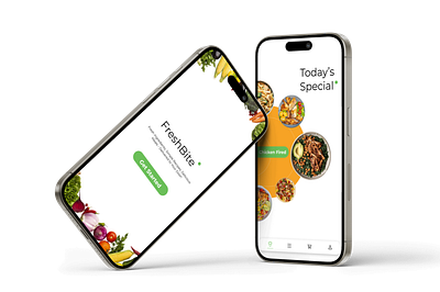 FreshBite App Prototype branding graphic design ui